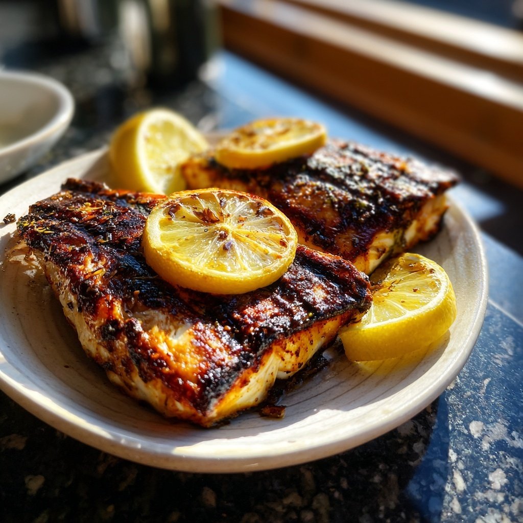 Gesund & Leicht Zitronen-Gegrillter Fisch