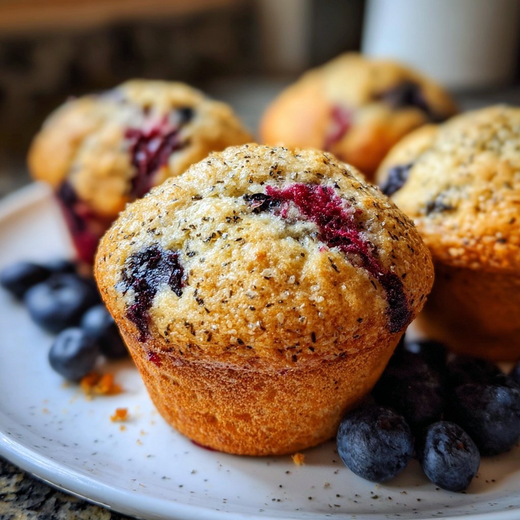 Muffins mit Vanille und Beeren
