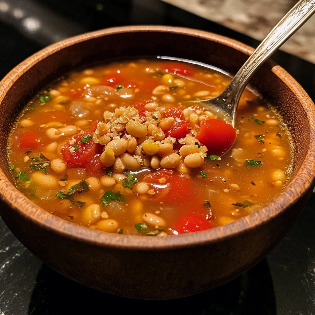 Linsensuppe mit Tomaten