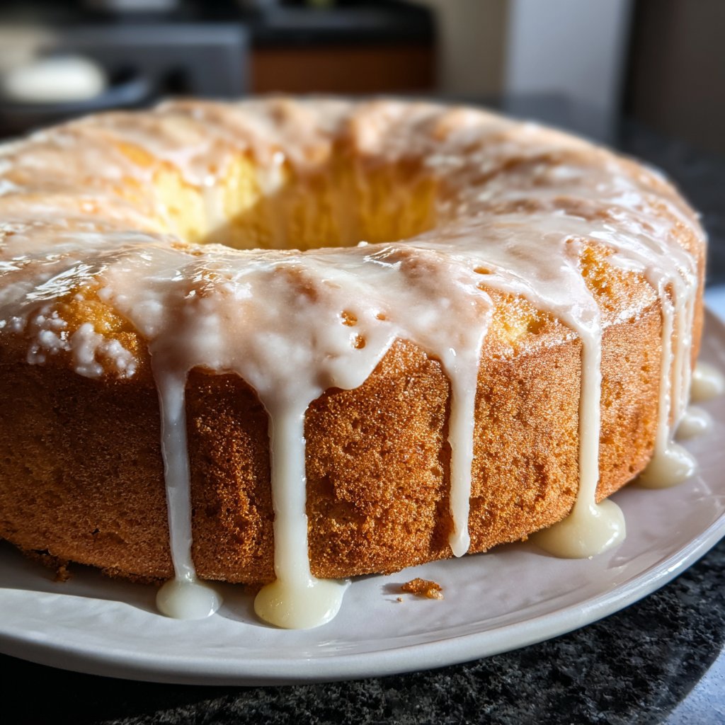 Käsekuchen mit Zitronenguss