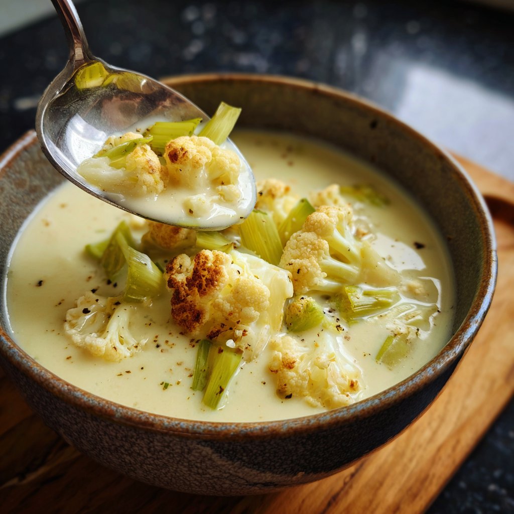 Blumenkohlsuppe mit Lauch