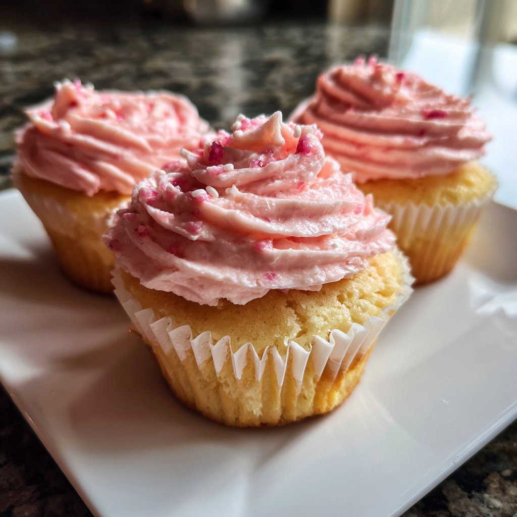 Cupcakes mit Erdbeerfrosting