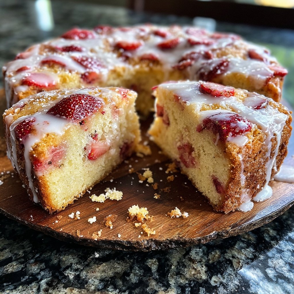 Erdbeer Vanille Rührkuchen