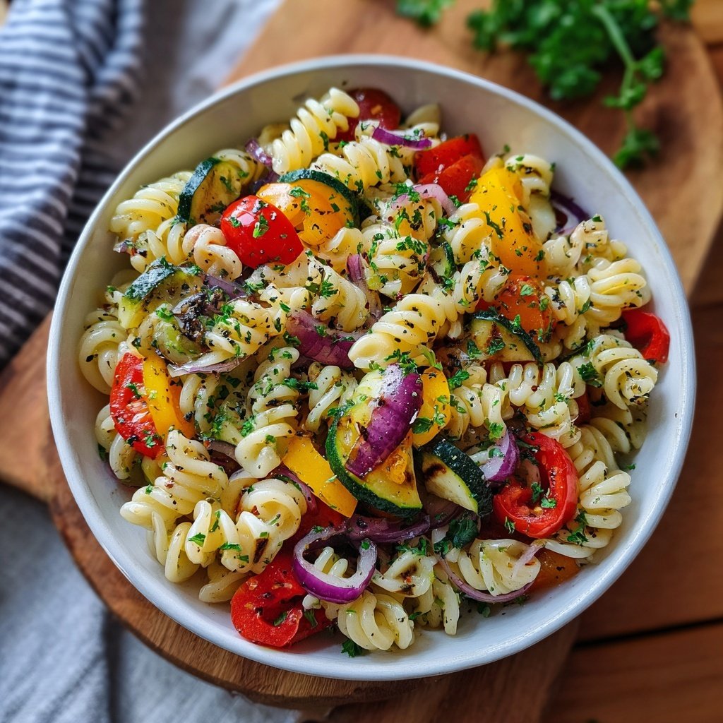 Bunter Nudelsalat Zum Grillen