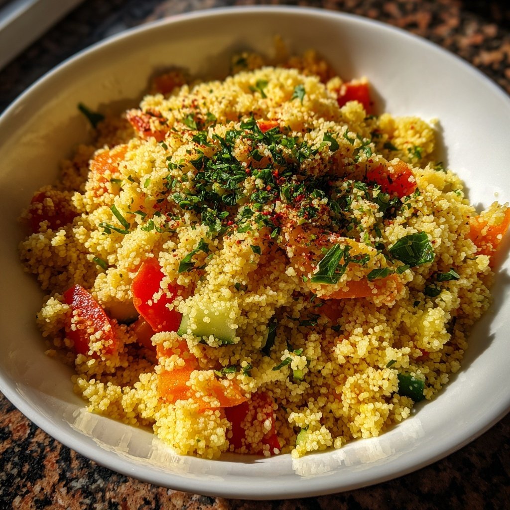 Couscous mit Tomaten und Gurke