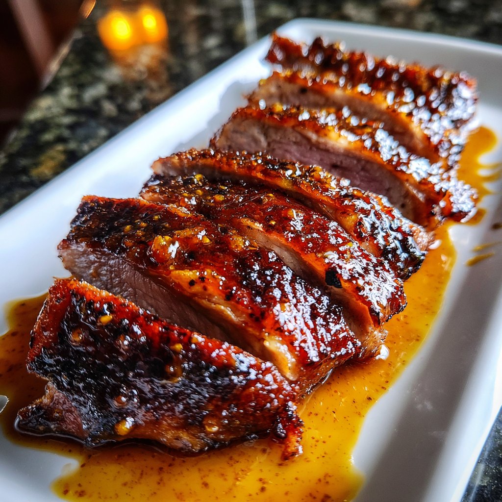 Entenbrust mit Orangenjus