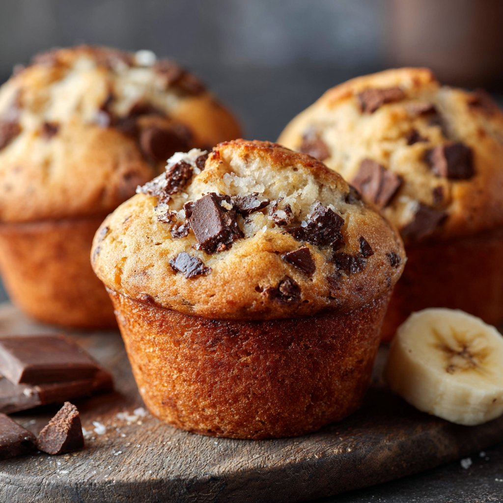 Muffins mit Banane und Schokolade